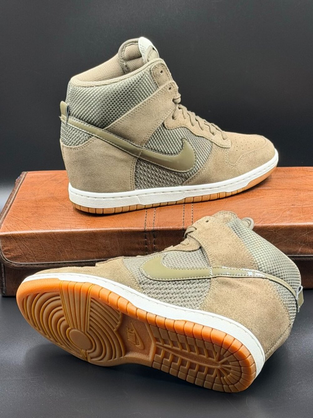 Nike Wmns Dunk Sky High Wedge 'Tarp Green Gum'